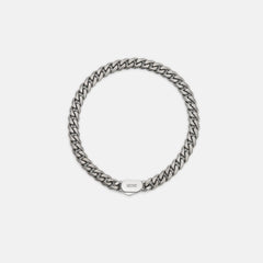 6mm Curb Bracelet - Titanium - Medium